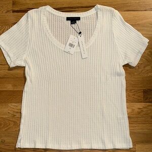 NWT Sanctuary Women’s White Ribbed Top sz XL